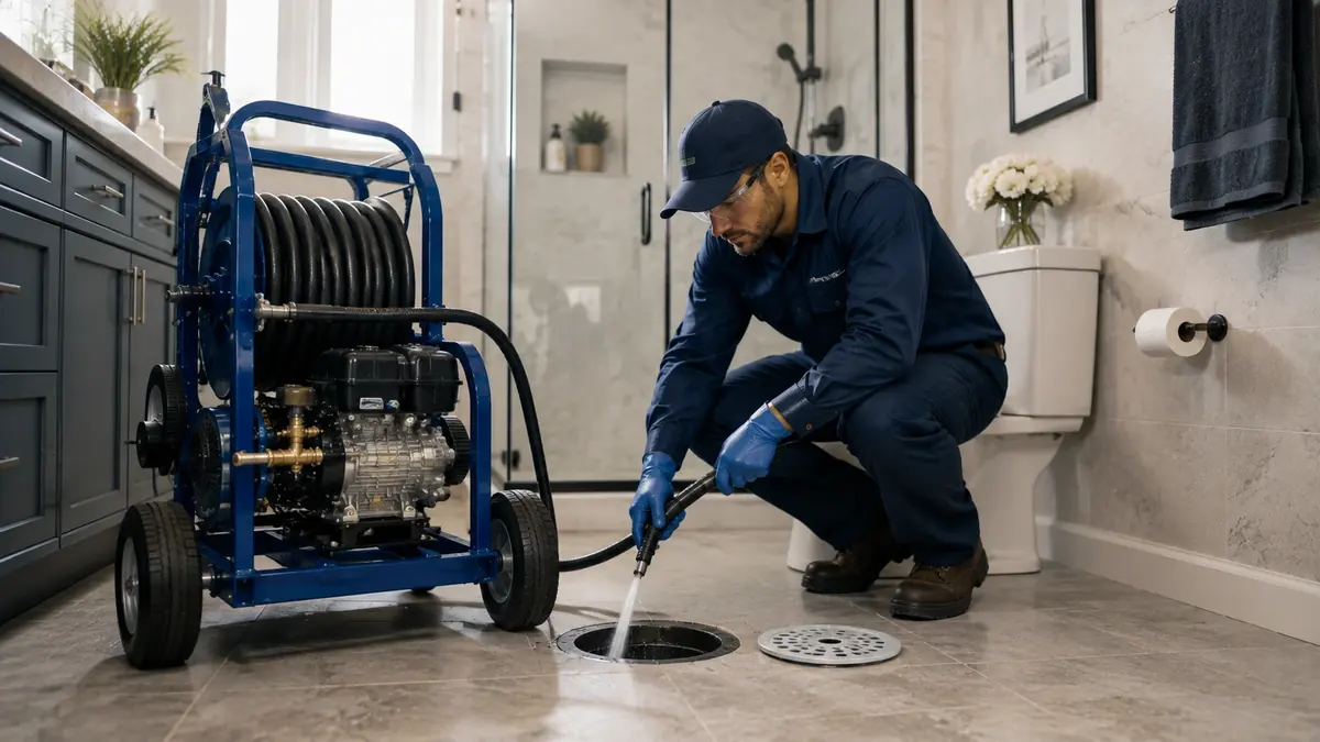 Bathroom Drain Hydro Jetting in Pacific Palisades