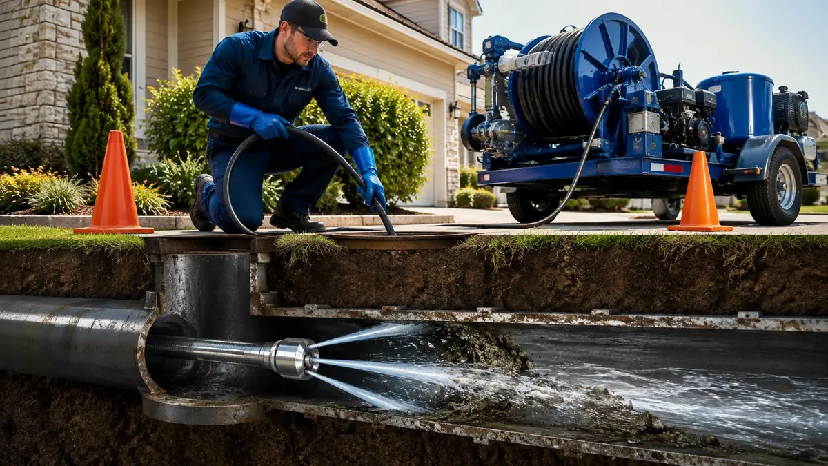 Main Sewer Line Hydro Jet Cleaning in Pacific Palisades