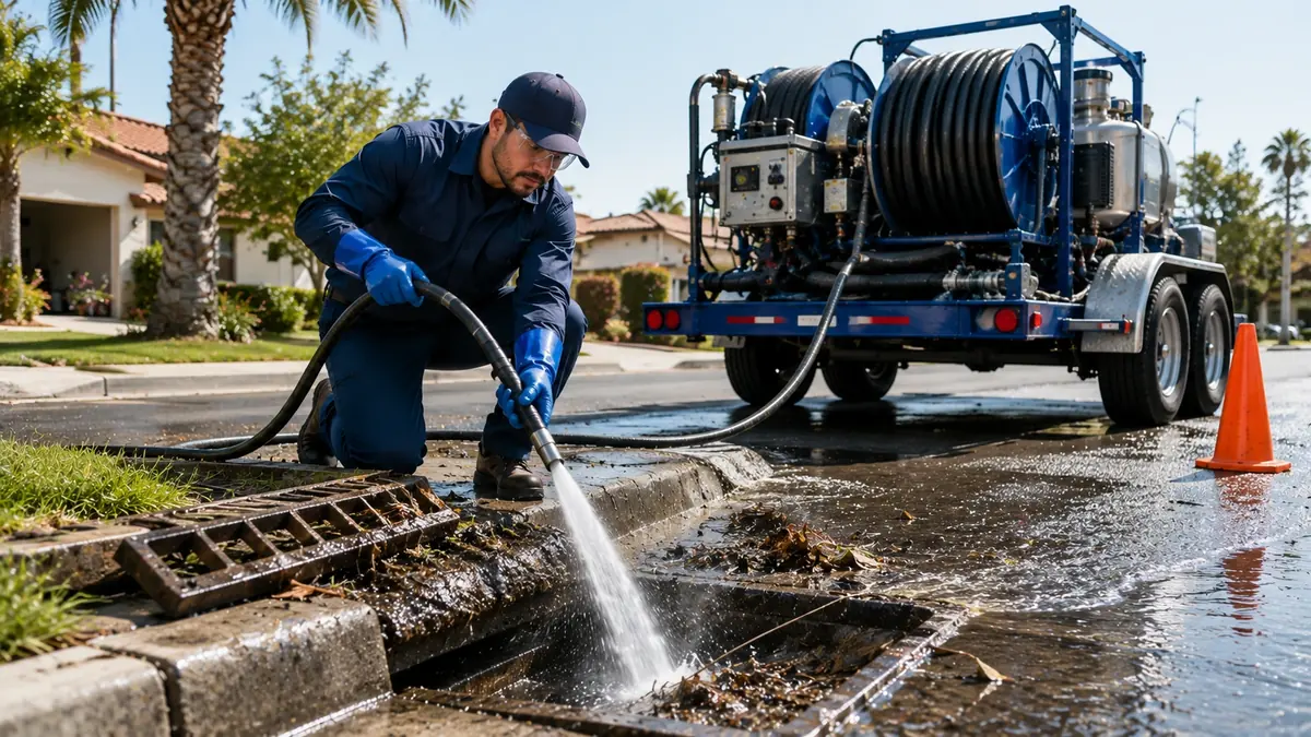 Storm Drain Hydro Jet Cleaning in Pacific Palisades