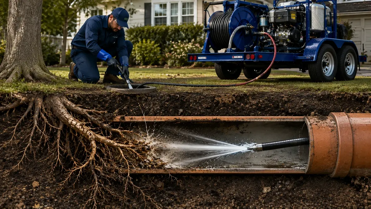 Tree Root Removal with Hydro Jetting in Pacific Palisades